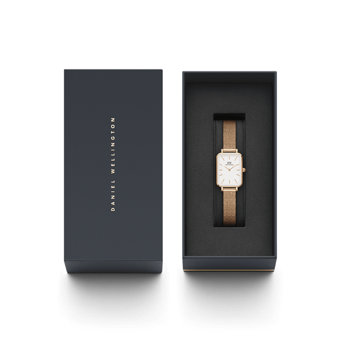 DW Quadro Pressed Melrose Rose Gold Watch