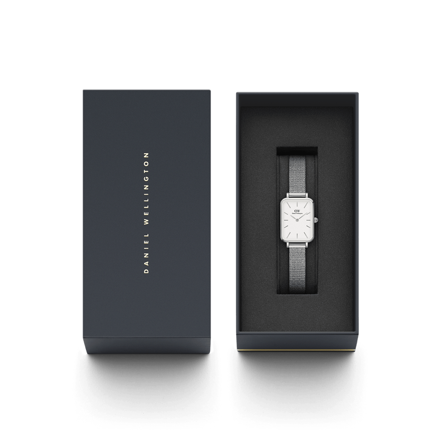 DW Quadro Pressed Unitone Silver Watch