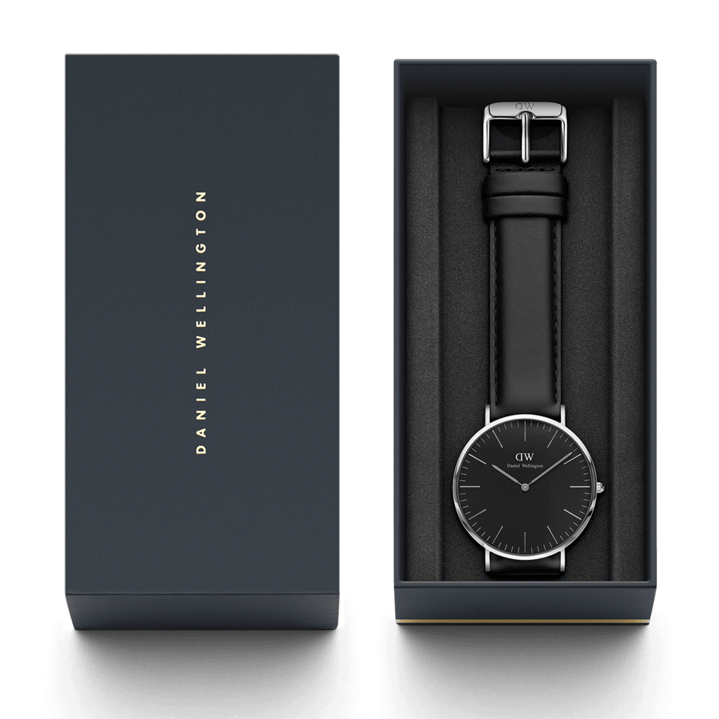 DW Classic Sheffield Black Silver Watch
