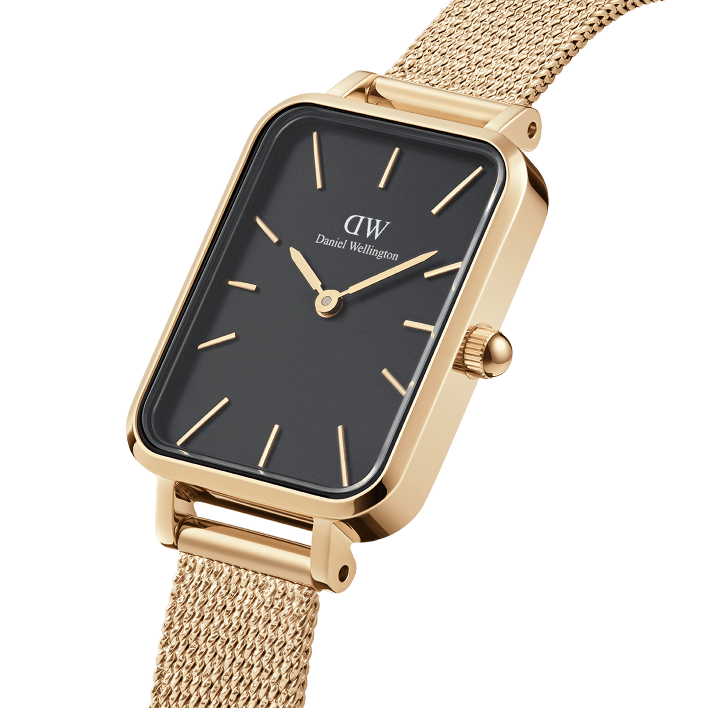 DW Quadro Pressed Evergold Black Gold Watch