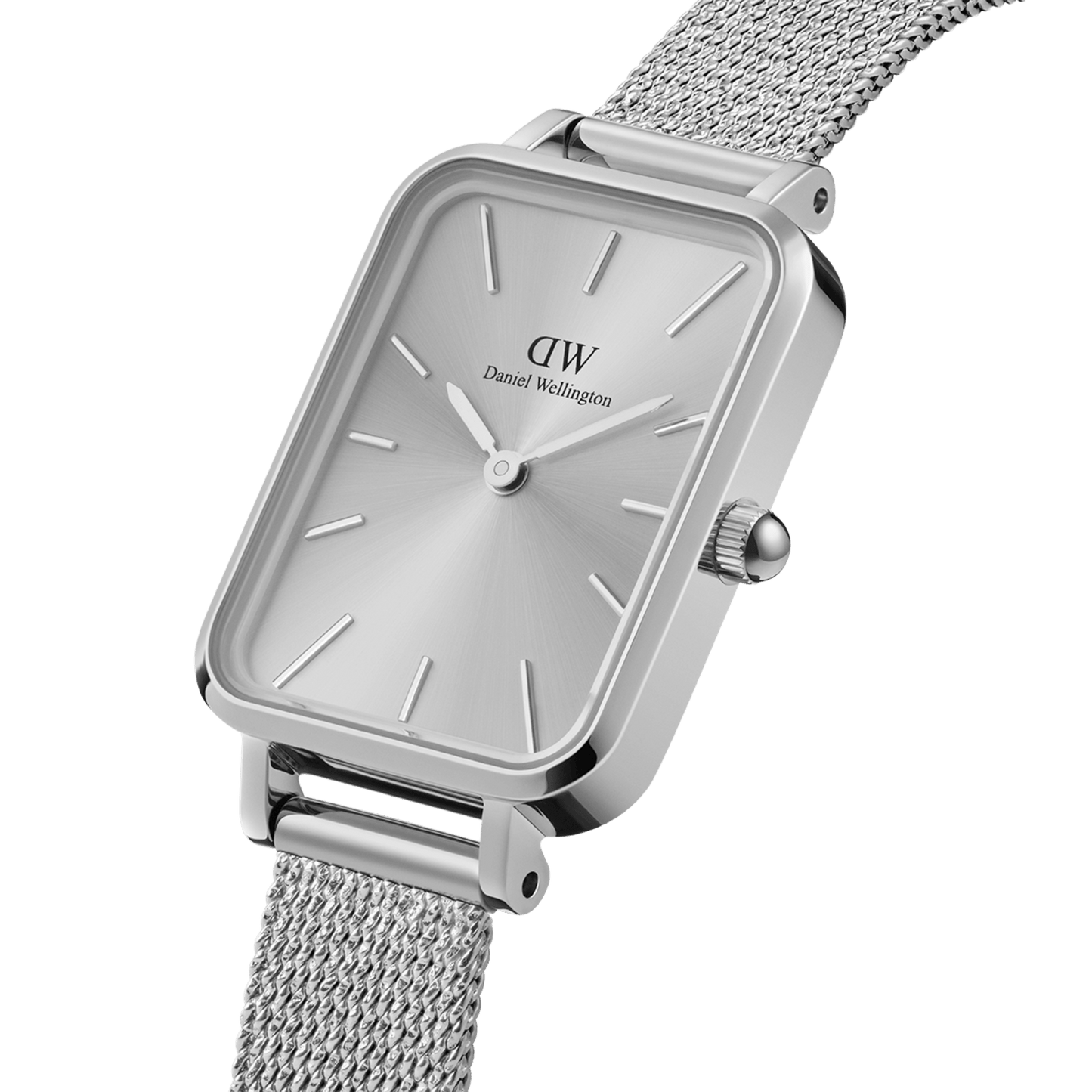 DW Quadro Pressed Unitone Silver Watch