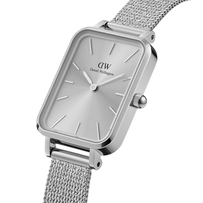 DW Quadro Pressed Unitone Silver Watch