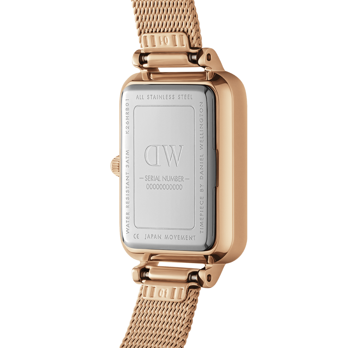 DW Quadro Pressed Melrose Rose Gold Watch