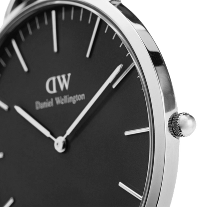 DW Classic Cornwall Black Silver Watch
