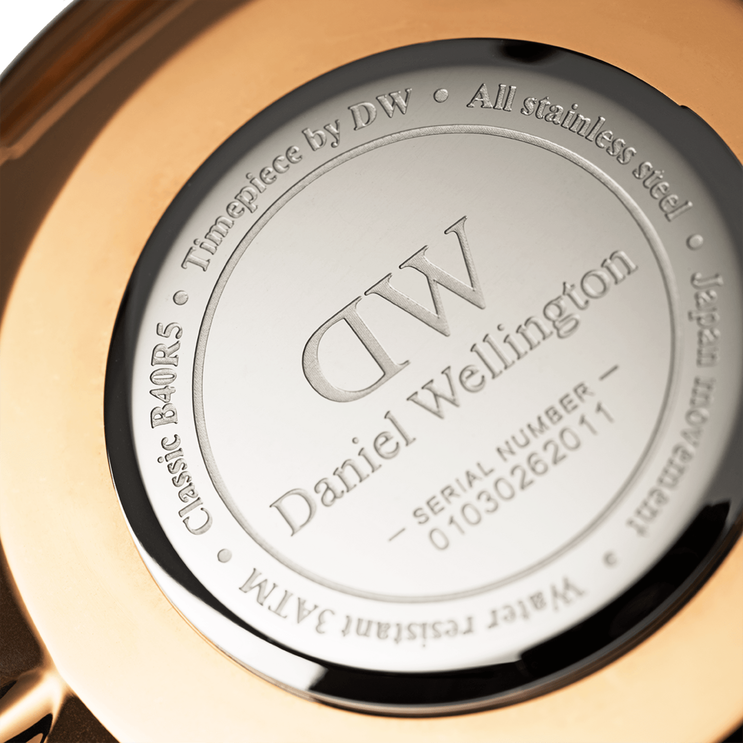 DW Classic Cornwall Black Rose Gold Watch