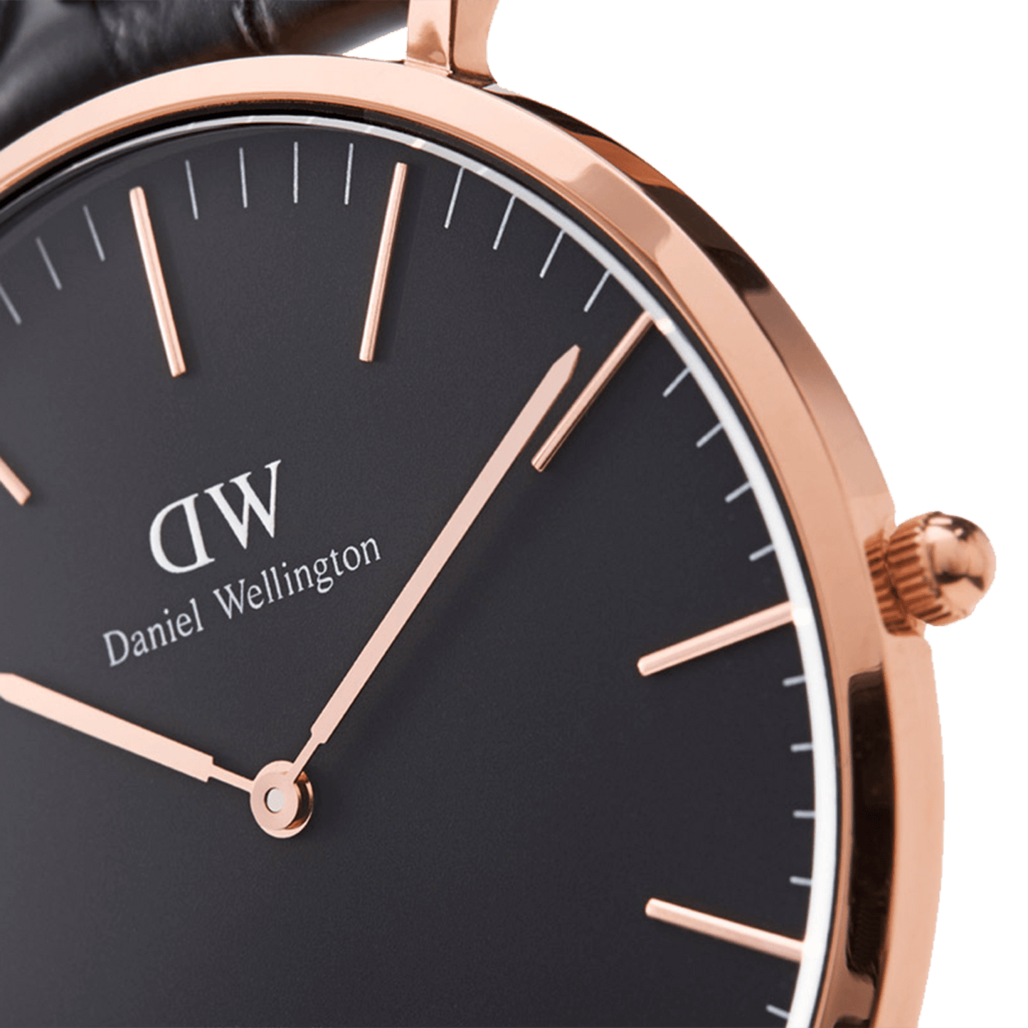 DW Classic Bristol Black Rose Gold Watch
