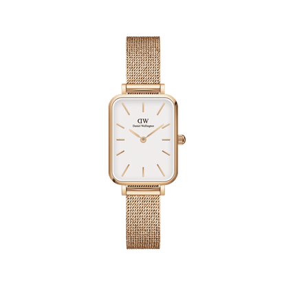 DW Quadro Pressed Melrose Rose Gold Watch