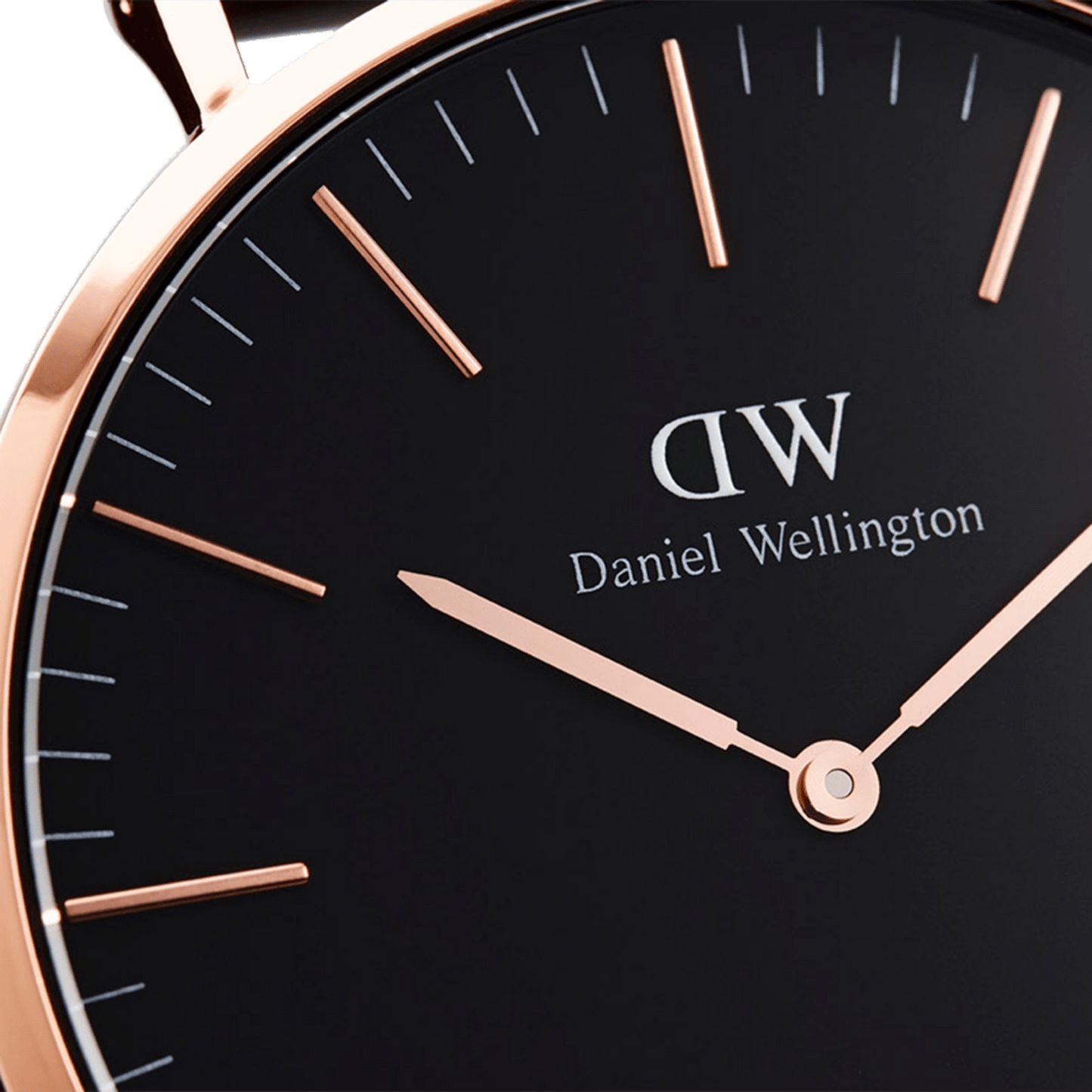 DW Classic Cornwall Black Rose Gold Watch