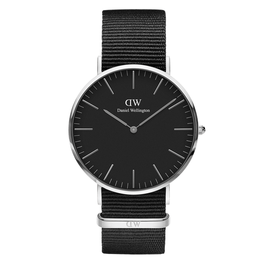 DW Classic Cornwall Black Silver Watch