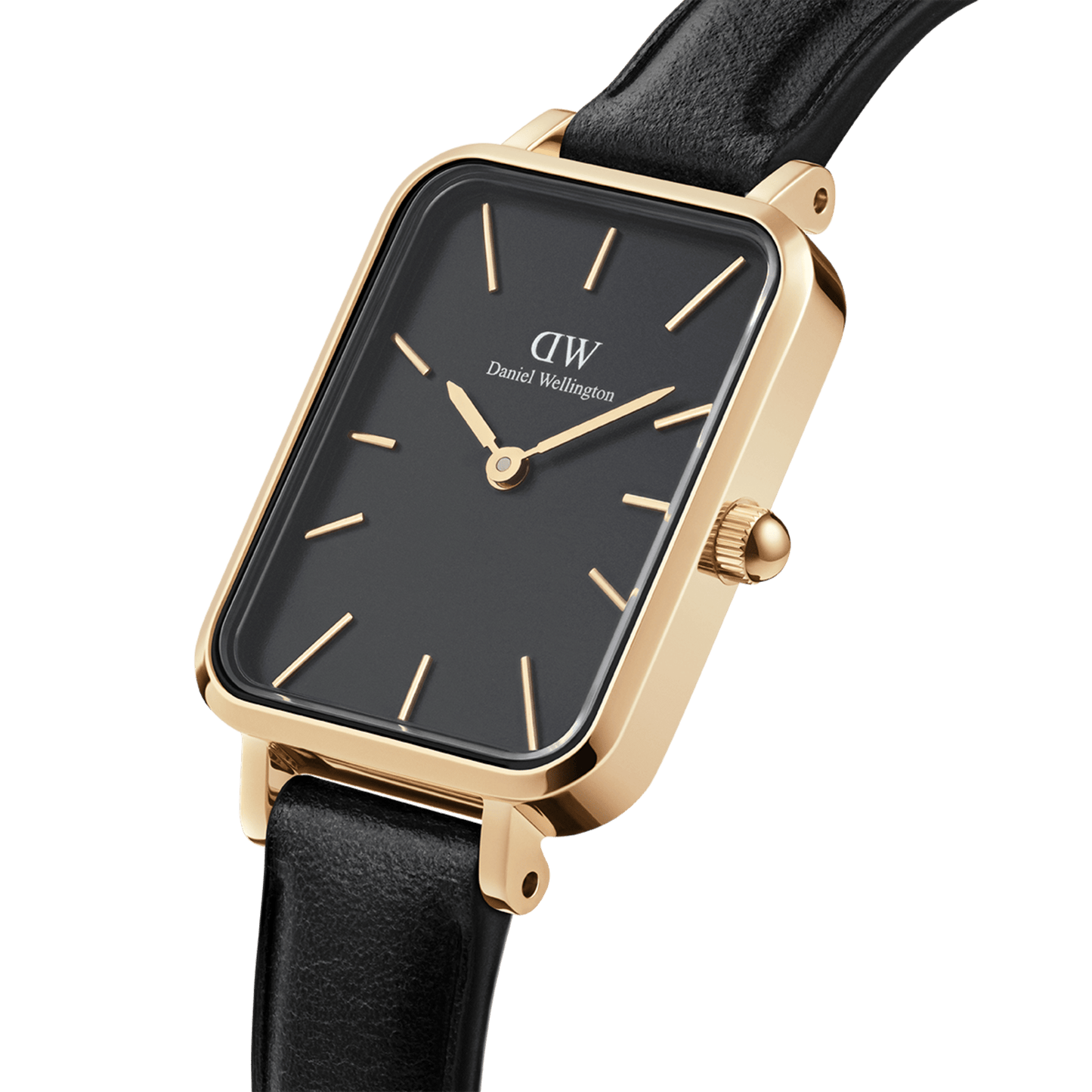 DW Quadro Pressed Sheffield Black Gold Watch