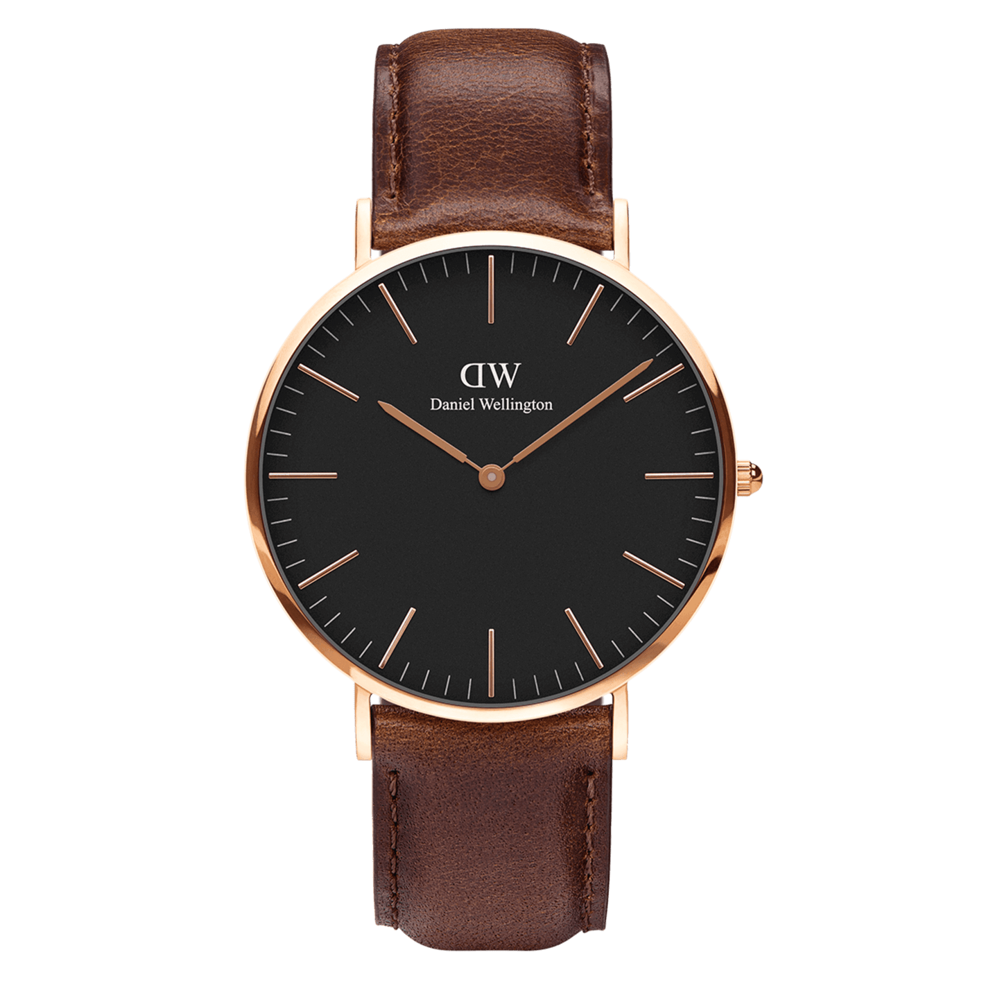 DW Classic Bristol Black Rose Gold Watch