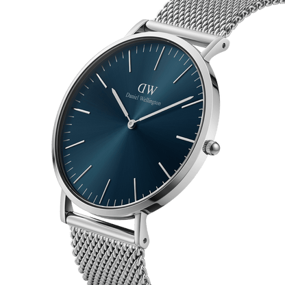 DW Classic Mesh Arctic Silver Watch