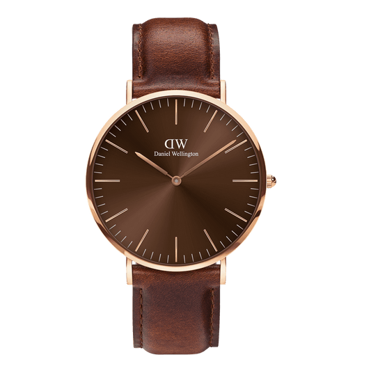 DW Classic St Mawes Amber Rose Gold Watch