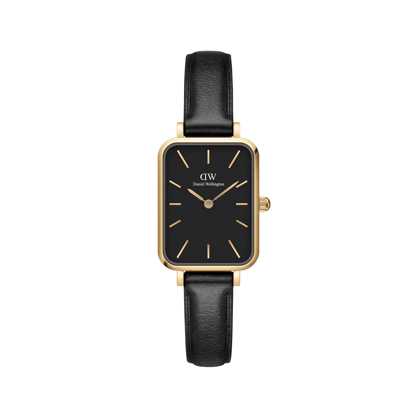 DW Quadro Pressed Sheffield Black Gold Watch