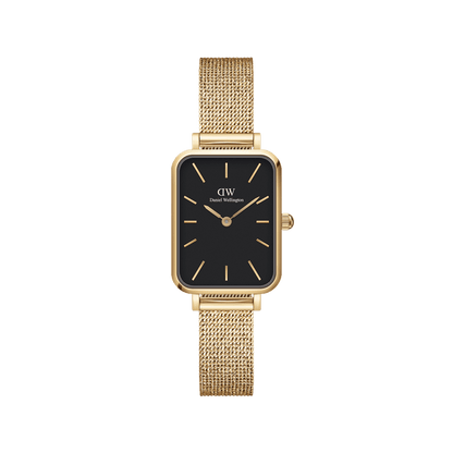DW Quadro Pressed Evergold Black Gold Watch