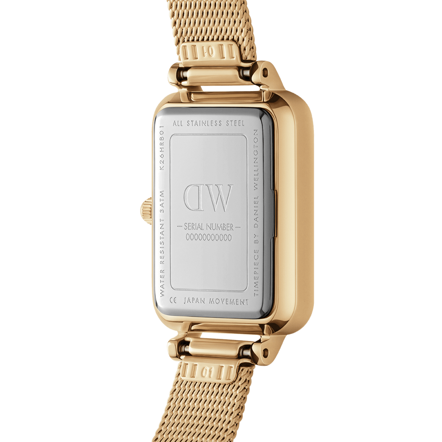 DW Quadro Pressed Evergold Black Gold Watch
