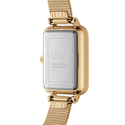 DW Quadro Pressed Evergold Black Gold Watch
