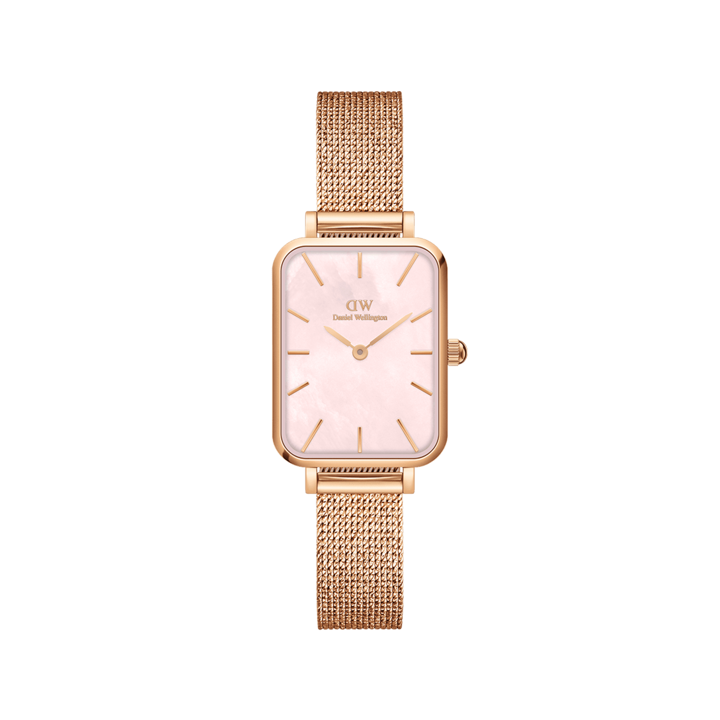 DW Quadro Pressed Melrose Pink MoP Rose Gold Watch