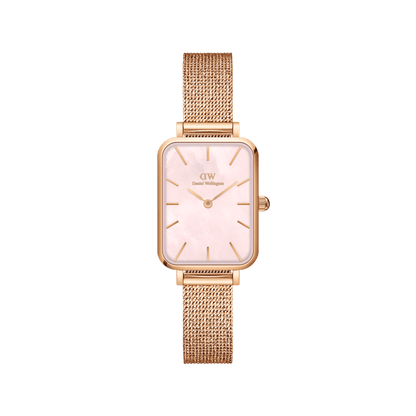 DW Quadro Pressed Melrose Pink MoP Rose Gold Watch