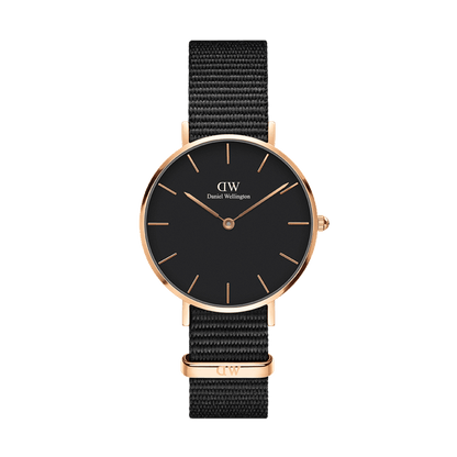 DW Petite Cornwall Black Rose Gold