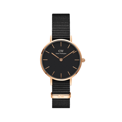 DW Petite Cornwall Black Rose Gold