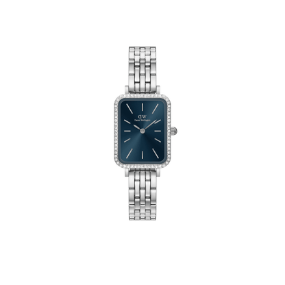 DW Quadro Lumine Bezel 5-Link Arctic Silver Watch