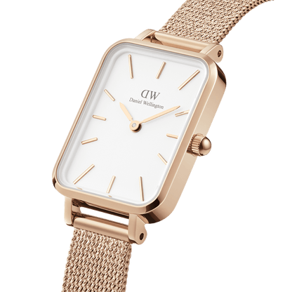 DW Quadro Pressed Melrose Rose Gold Watch
